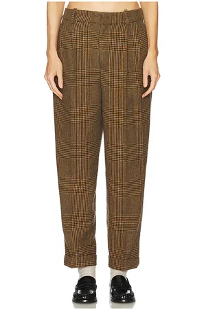 REVOLVE Polo Ralph Lauren Polo ralph lauren pantalones de frente plano cropped en color marrón talla 0 en - Brown. Talla 0 (también en 10, 12