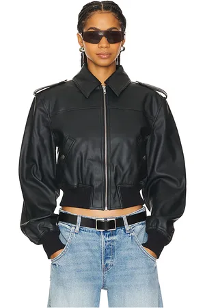 REVOLVE Lovers and Friends Lovers and friends chaqueta dylan faux leather bomber en color talla L en - Black. Talla L (también en M, S, XXS).