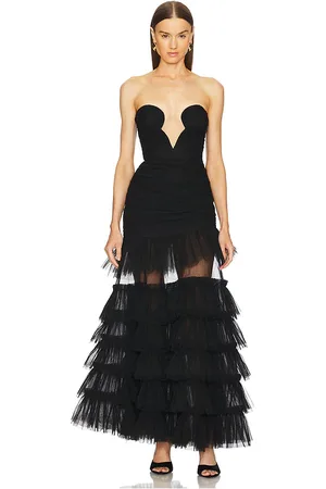 REVOLVE Michael Costello Michael costello vestido largo elizabeth en color talla L en - Black. Talla L (también en M, S, XS, XXS).