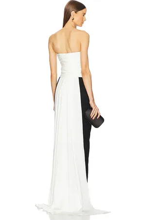 REVOLVE Michael Costello Michael costello vestido largo sabine en color negro, blanco talla L en - Black,White. Talla L (también en M, S, XS, X