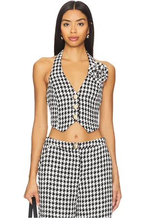 REVOLVE SNDYS Sndys top de tweed con cuello halter en color negro talla L en - Black. Talla L (también en S, XL).