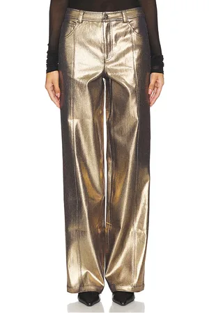REVOLVE Cinq a Sept Cinq a sept pantalón gold coated francine en color oro metálico talla 00 en - Metallic Gold. Talla 00 (también en 2, 4, 6, 8).