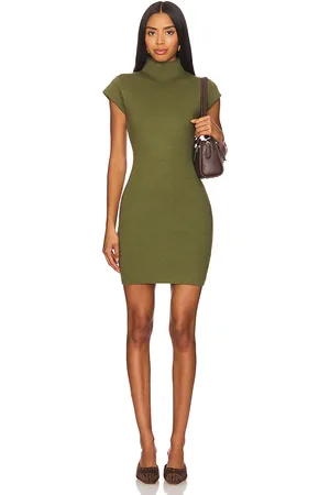 REVOLVE Line & Dot Line & dot vestido rumi mini en color talla L en - Olive. Talla L (también en M, S, XS).