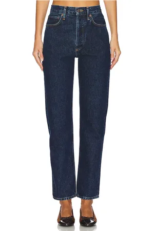 REVOLVE AGOLDE Agolde pantalones rectos de talle alto 90s pinch waist en color denim-dark talla 23 en - Denim-Dark. Talla 23 (también en 24, 26, 27