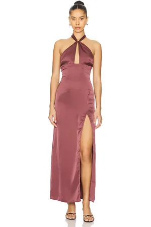 REVOLVE Superdown Superdown vestido midi katrina en color marrón talla M en - Brown. Talla M (también en S, XS).