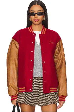 REVOLVE House of Sunny House of sunny bomber unisex hofs con mangas en contraste y bordado en color rojo talla XL/1X en - Red. Talla XL/1X (también en X
