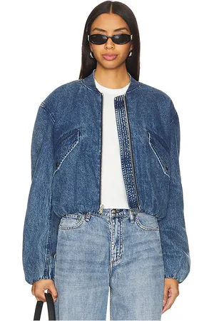 REVOLVE Rag & Bone Rag & bone cazadora maggie en color denim-medium talla L en - Denim-Medium. Talla L (también en S, XL).