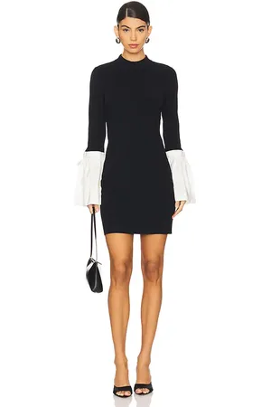 REVOLVE SIMKHAI Simkhai mini vestido punto agathea en color negro talla M en - Black. Talla M (también en S, XS).