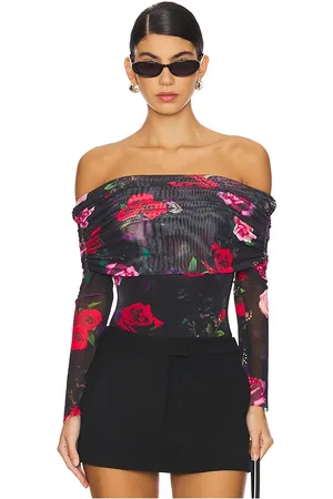 REVOLVE AFRM Afrm body sin hombros maxine en color negro talla 1X en - Black. Talla 1X (también en 2X, L, M, S, XL, XXL, XXS).
