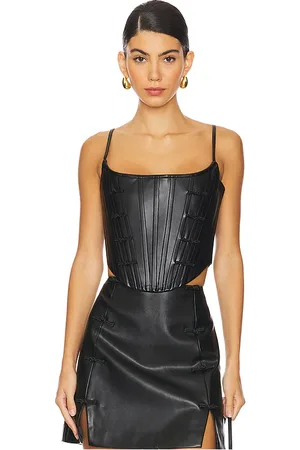 REVOLVE SAU LEE Sau lee corset de piel sintética nadia en color talla 12 en - Black. Talla 12 (también en 2, 4, 6).
