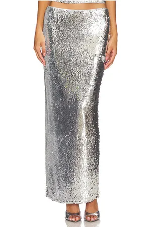 REVOLVE Lovers and Friends Lovers and friends falda lilium en color metálico talla M en - Metallic Silver. Talla M (también en S, XS, XXS).
