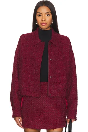 REVOLVE OSIS STUDIO Osis studio chaqueta bomber de tweed natasha en color talla L en - . Talla L (también en M, S, XL, XS).