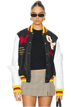 REVOLVE OFF-WHITE Off-white chaqueta 2013 leather varsity en color negro talla 36 en - Black. Talla 36 (también en ).