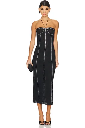 REVOLVE Oseree Oseree vestido midi en color talla L en - Black. Talla L (también en M).