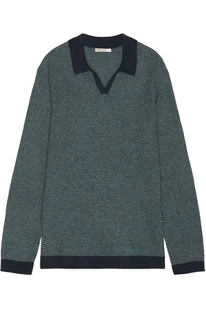 REVOLVE Marine Layer Marine layer suéter polo noah en color azul talla M en - Blue. Talla M (también en S).