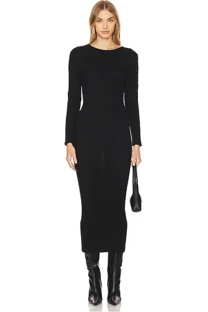 REVOLVE Central Park West Central park west vestido midi manga larga en color talla L en - Black. Talla L (también en M, XS).