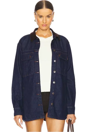REVOLVE Veronica Beard Veronica beard chaquetón mikaela en color denim-dark talla M en - Denim-Dark. Talla M (también en XL, XS).