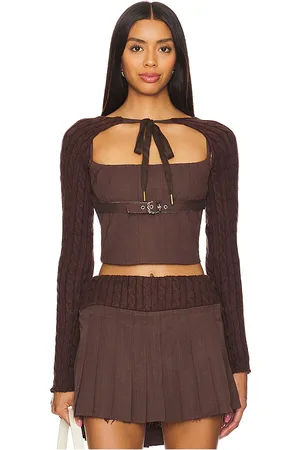REVOLVE Zemeta Zemeta torera cozy hug en color talla L en - Brown. Talla L (también en M, S, XS).
