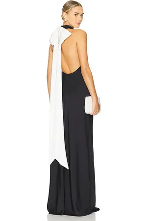 REVOLVE MISHA Misha vestido con cuello halter evianna en color negro talla M en - Black. Talla M (también en S, XL, XS).