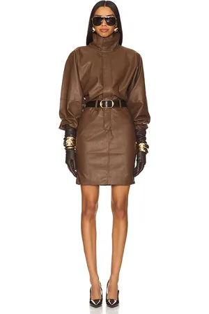REVOLVE Ronny Kobo Ronny kobo vestido regan en color marrón talla L en - Brown. Talla L (también en M, S, XL, XS).