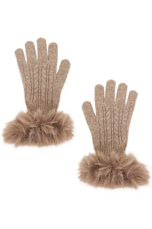 REVOLVE Adrienne Landau Adrienne landau guantes cashmere en color marrón talla all en - Brown. Talla all.