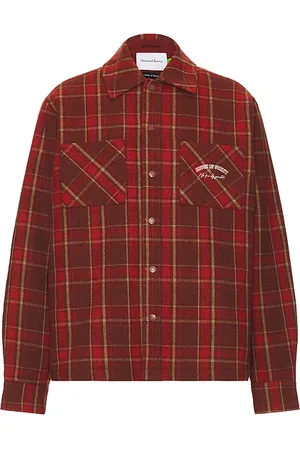REVOLVE House of Sunny House of sunny sobrecamisa heavyweight en color rojo talla L en - Red. Talla L (también en M).
