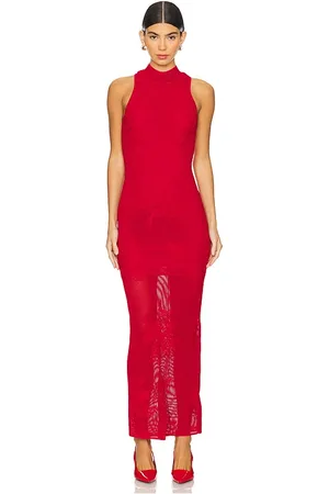 REVOLVE Fleur du mal Fleur du mal vestido ajustado de encaje con punto calado en color rojo talla L en - Red. Talla L (también en M, XS).