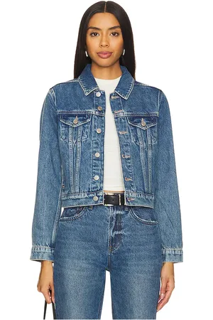 REVOLVE Good American Good american chaqueta de camionero encogida en color denim-medium talla XXL/2X en - Denim-Medium. Talla XXL/2X (también en XX
