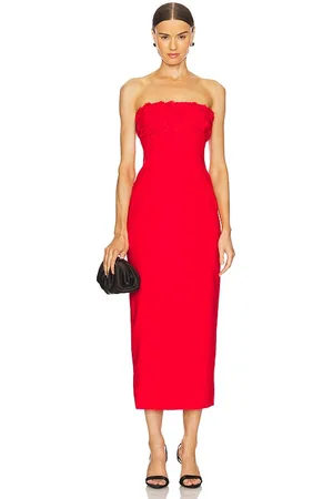 REVOLVE Runaway The Label Runaway the label vestido midi lottie en color talla S en - Red. Talla S (también en XS).