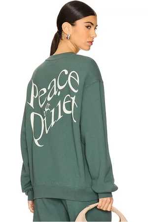 REVOLVE Museum of Peace and Quiet Museum of peace and quiet sudadera warped en color verde salvia talla L en - Sage. Talla L (también en M, XS).