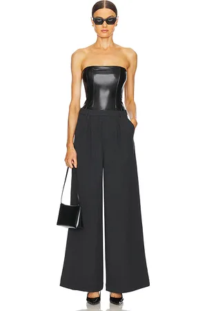 REVOLVE WeWoreWhat Weworewhat corset wide leg jumpsuit en color talla 0 en - Black. Talla 0 (también en 2, 4, 6).