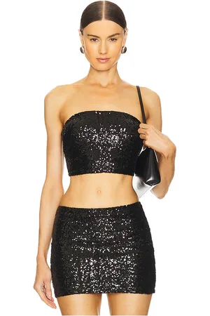 REVOLVE Only Hearts Only hearts karlie crop top en color talla M en - Black. Talla M (también en S).