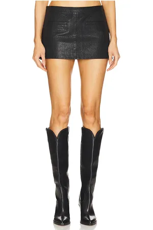 REVOLVE Understated Leather Understated leather perfect micro mini skirt en color talla L en - Black. Talla L (también en M, S).
