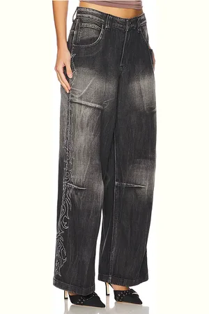 REVOLVE Jaded London Jaded london diamante western colossus jeans en color negro talla 28 en - Black. Talla 28 (también en 30).
