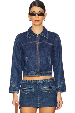 REVOLVE Understated Leather Understated leather chaqueta bandit en color denim-dark talla L en - Denim-Dark. Talla L (también en S, XS).