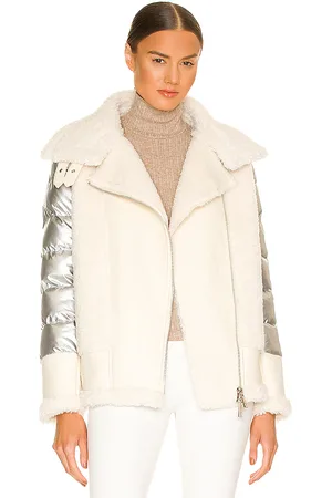 REVOLVE Jocelyn Jocelyn chaqueta moto en color metálico talla L en - Metallic Silver. Talla L (también en M, S, XS).