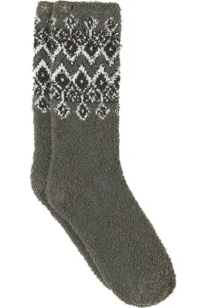 REVOLVE Barefoot Dreams Barefoot dreams calcetin cozychic fair isle sock en color gris talla all en - Grey. Talla all.