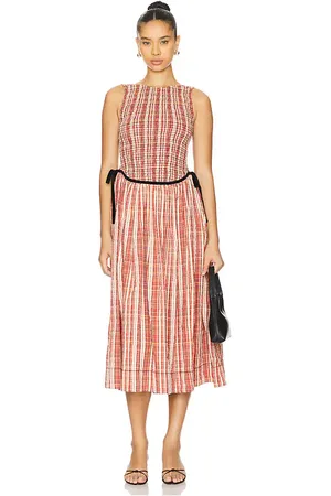 REVOLVE Free People Free people vestido midi nightingale en color rojo talla S en - Red. Talla S (también en XS).