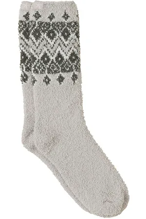 REVOLVE Barefoot Dreams Barefoot dreams calcetin cozychic fair isle sock en color crema talla all en - Cream. Talla all.