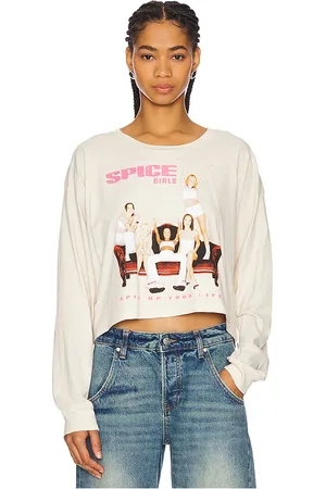 REVOLVE DAYDREAMER Daydreamer top manga larga spice girls spice up your life en color beige talla L en - Beige. Talla L (también en M, S, XL).