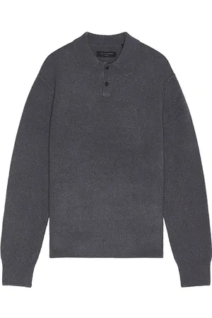 REVOLVE ALLSAINTS Allsaints statten long sleeve polo en color azul talla M en - Blue. Talla M (también en S).