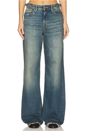 REVOLVE Good American Good american pierna ancha good ease adjustable tabs en color denim-medium talla 10 en - Denim-Medium. Talla 10 (también en 12