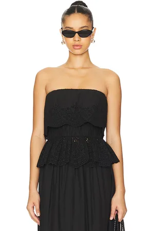 REVOLVE Posse Posse top sin tirantes beryl en color talla L en - Black. Talla L (también en M, XL).