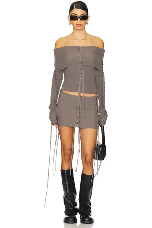REVOLVE Jaded London Jaded london top de punto con cordones y dobladillo extreme en color talla L en - . Talla L (también en XL).