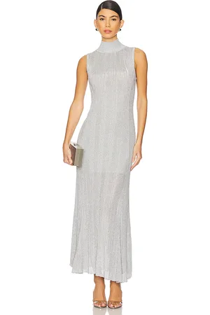 REVOLVE A.L.C. A.l.c. vestido largo de turtelenck arden en color plateado metálico talla L en - Metallic Silver. Talla L (también en M, S).