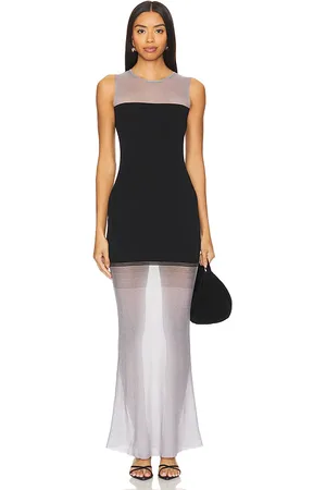REVOLVE Karina Grimaldi Karina grimaldi maxi vestido punto renata en color talla L en - Black. Talla L (también en M, S, XS).