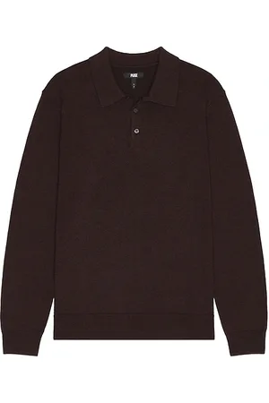 REVOLVE PAIGE Paige suéter polo finsbury en color burgundy talla S en - Burgundy. Talla S (también en XL/1X).