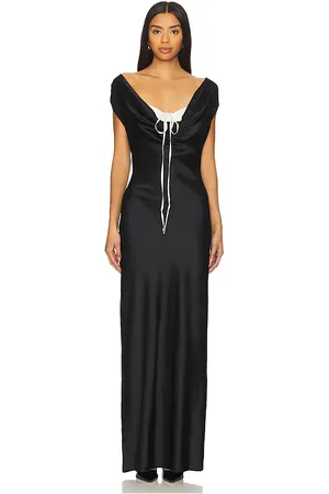 REVOLVE LPA Lpa vestido largo elora en color negro, blanco talla M en - Black,White. Talla M (también en S, XS, XXS).