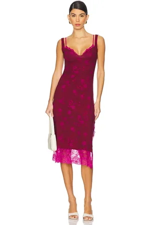 REVOLVE Free People Free people vestido lencero a media pierna free people party crasher en color morado talla L en - Purple. Talla L (tambié