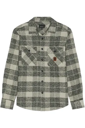 REVOLVE Brixton Brixton franela bowery en color gris talla M en - Grey. Talla M (también en S).